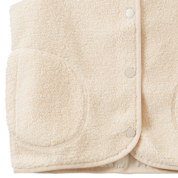 Teddy-gilet voor meisjes met knoopsluiting