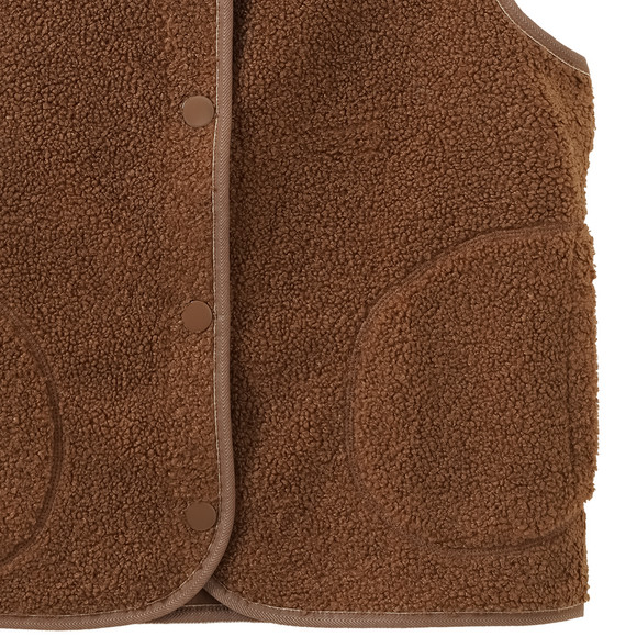 Mädchen Teddyweste mit Knopfleiste