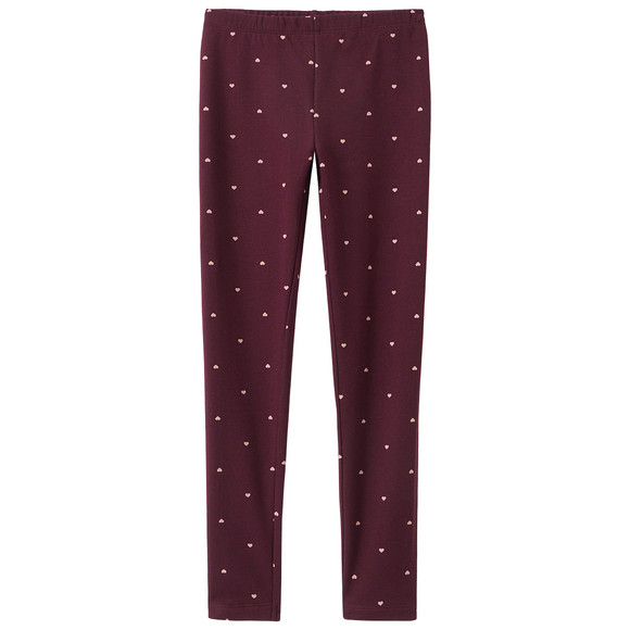 Mädchen Sweatleggings mit Herzchen-Print