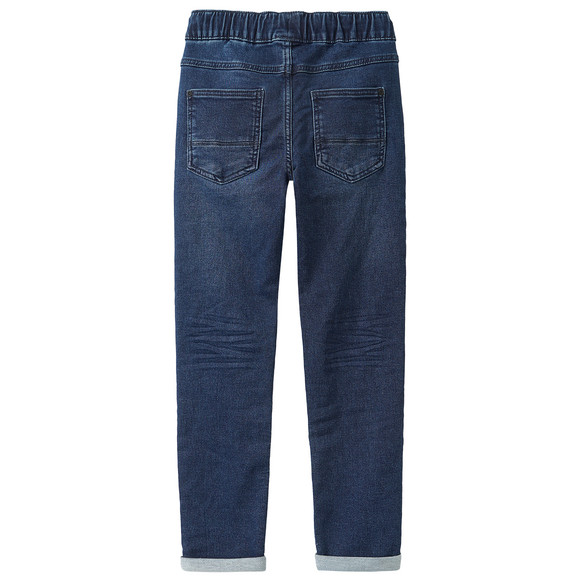 Jungen Pull-on-Jeans mit Used-Waschung