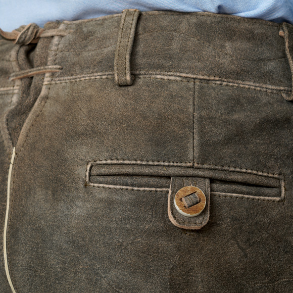 Herren Lederhose mit Stickereien
