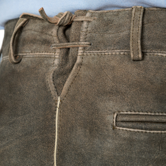 Herren Lederhose mit Stickereien
