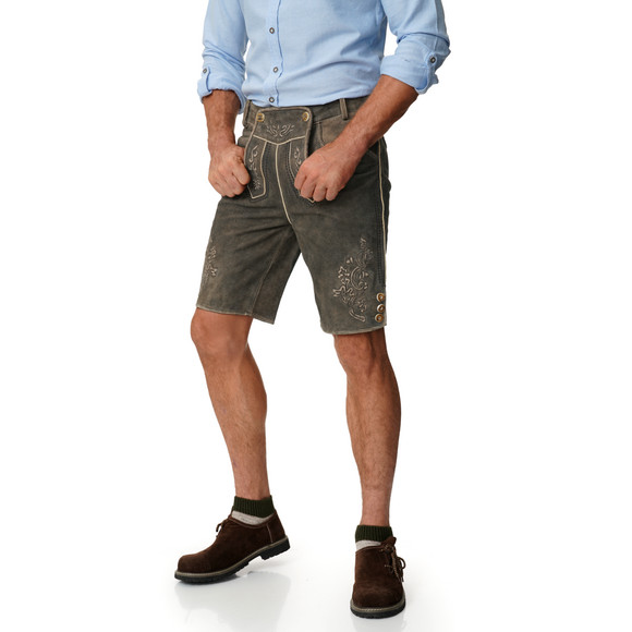 Herren Lederhose mit Stickereien