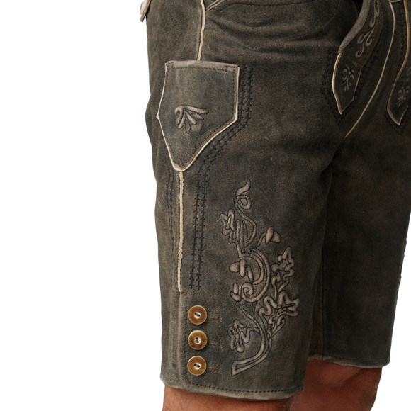 Herren Lederhose mit Stickereien