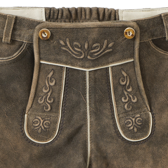 Mädchen Lederhose mit Stickereien