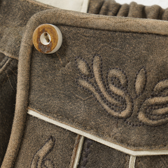 Mädchen Lederhose mit Stickereien