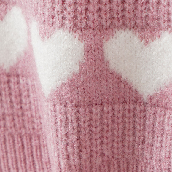 Mädchen Pullover mit Herz-Motiven