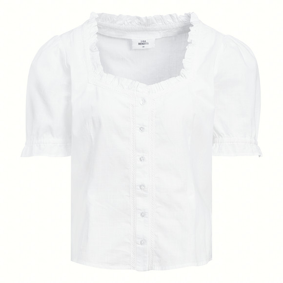 Damen Trachtenbluse mit weitem Ausschnitt
