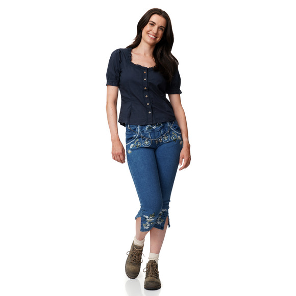 Damen Trachtenbluse mit weitem Ausschnitt