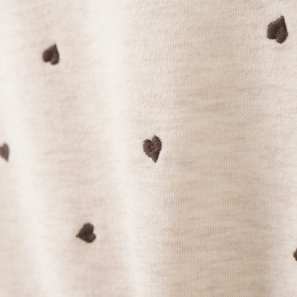 Mädchen Sweatshirt mit Herz-Stickerei