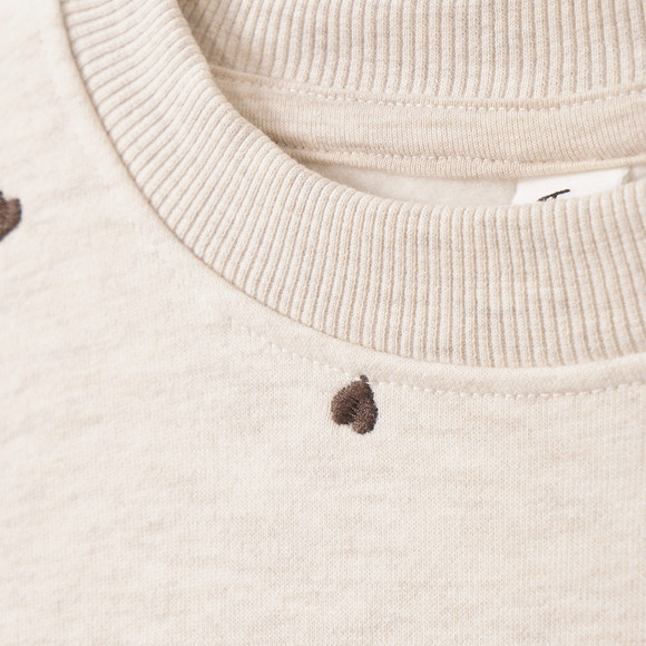 Mädchen Sweatshirt mit Herz-Stickerei