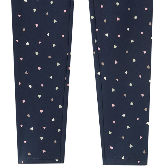 Mädchen Sweatleggings mit Herzchen allover