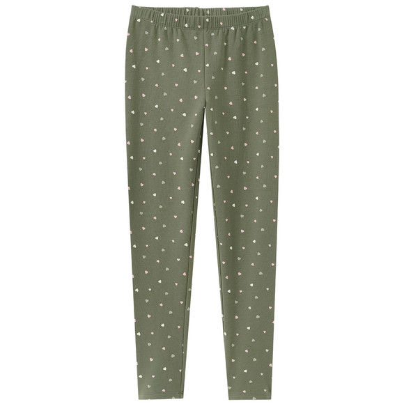 Mädchen Sweatleggings mit Herzchen allover