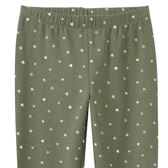 Mädchen Sweatleggings mit Herzchen allover