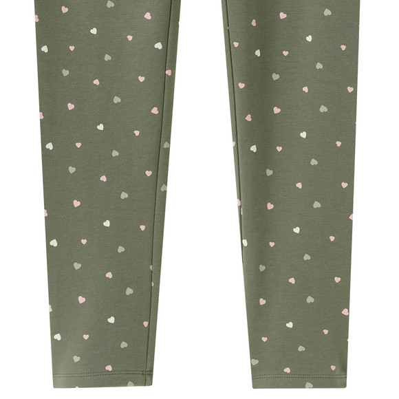 Mädchen Sweatleggings mit Herzchen allover