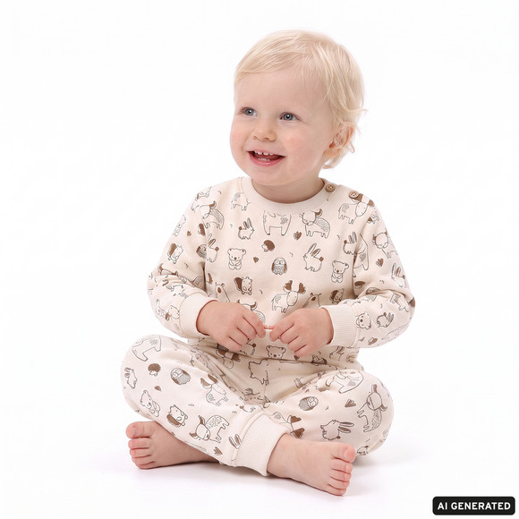 Baby Sweatshirt mit Waldtieren