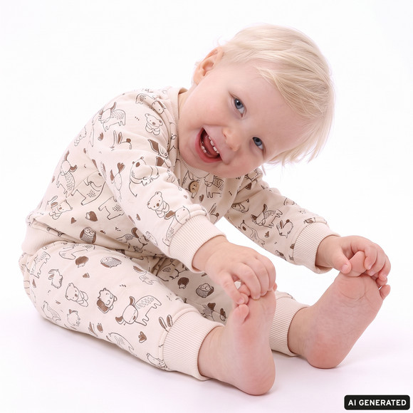 Baby-joggingbroek met bosdieren