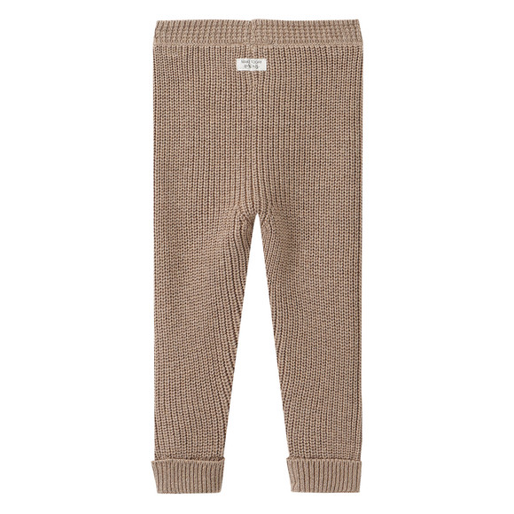 Gebreide babybroek met ribbelstructuur