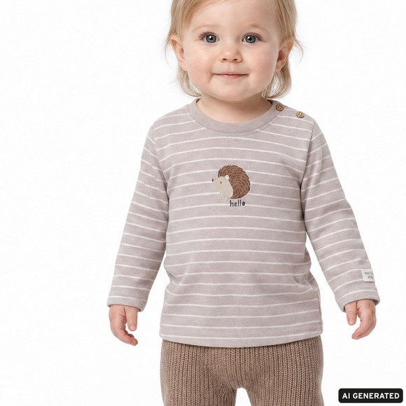 Baby Langarmshirt mit Igel-Motiv