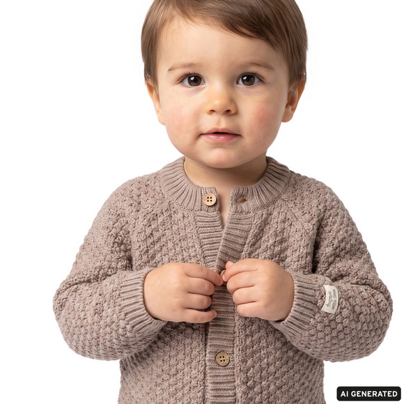 Newborn Strickoverall mit Knöpfen