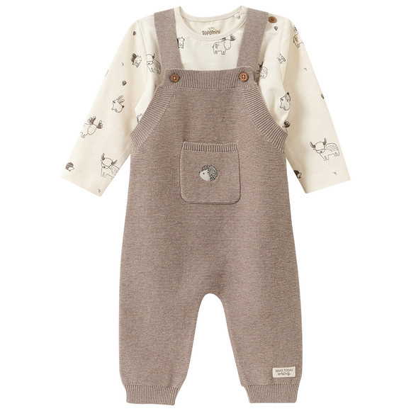 Newborn Set mit Strickoverall und Shirt