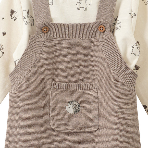 Newborn Set mit Strickoverall und Shirt