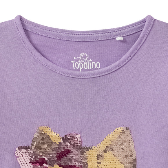 Mädchen Langarmshirt mit Wendepailletten