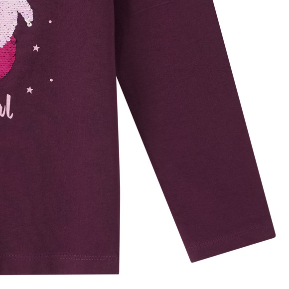 Mädchen Langarmshirt mit Wendepailletten