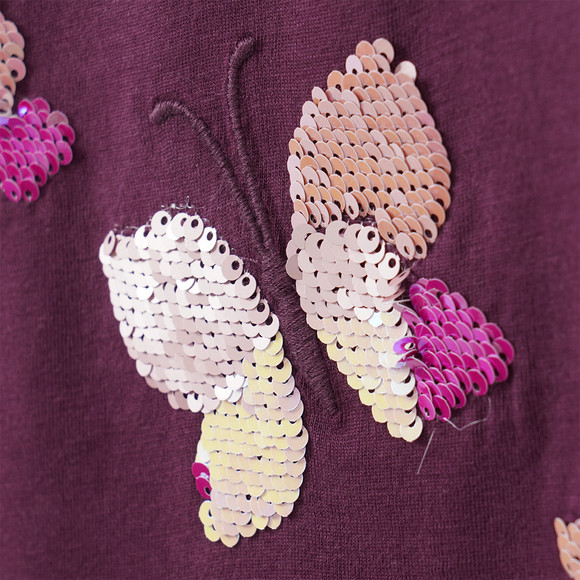 Mädchen Langarmshirt mit Wendepailletten