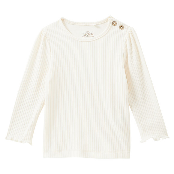 Babyset met corduroyjurkje en geribbeld shirt