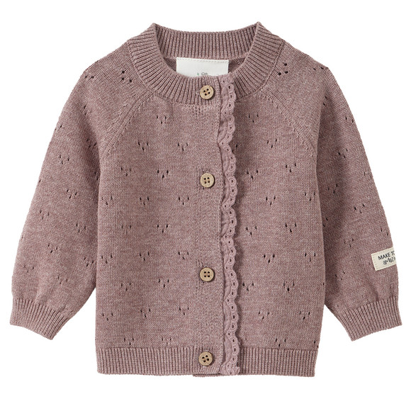Newborn Strickjacke mit Ajour-Muster