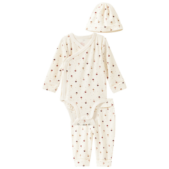 Newborn Wickelbody, Leggings und Mütze im Set