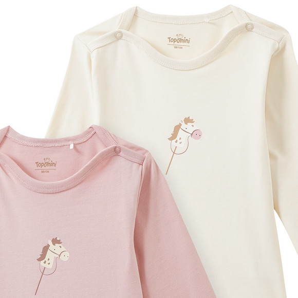 2 Baby Langarmbodys aus Bio-Baumwolle