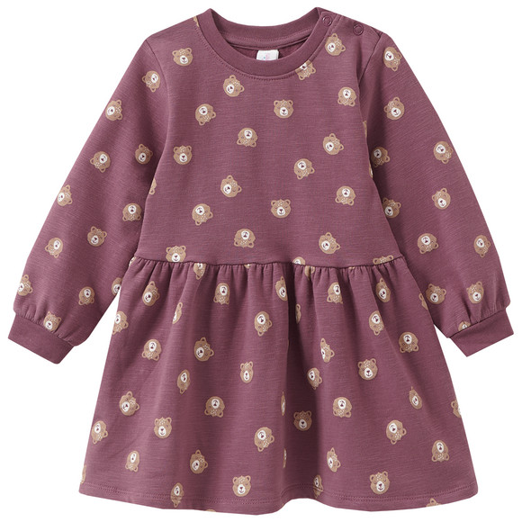 Baby Sweatkleid mit Teddy-Print