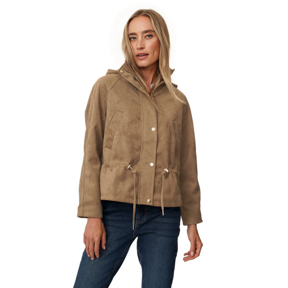 Damen Jacke in Veloursleder-Optik