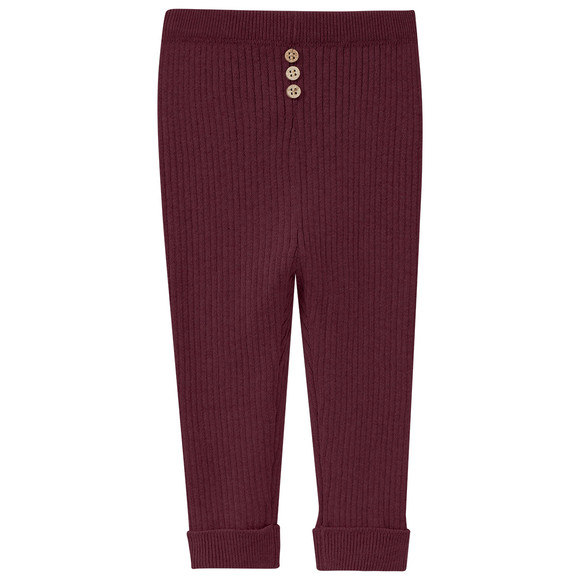 Gebreide babylegging met ribbelstructuur