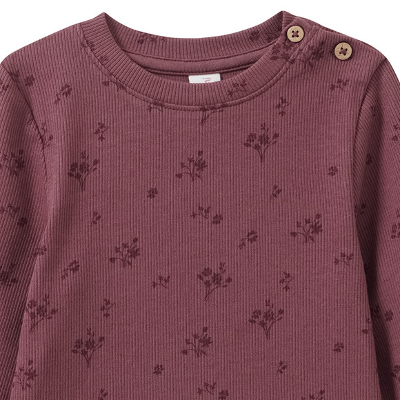 Baby Langarmshirt mit Rippstruktur