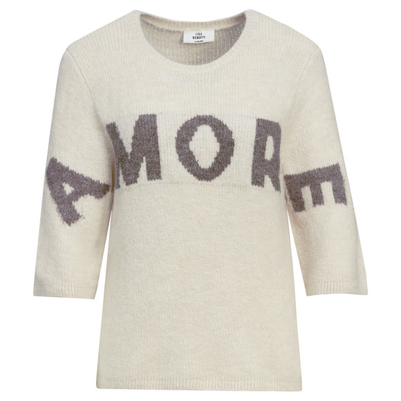 Damen Strickpullover mit weiten Ärmeln