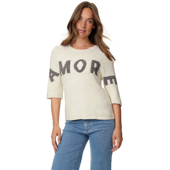 Damen Strickpullover mit weiten Ärmeln