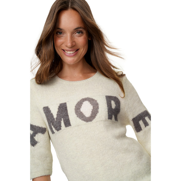 Damen Strickpullover mit weiten Ärmeln