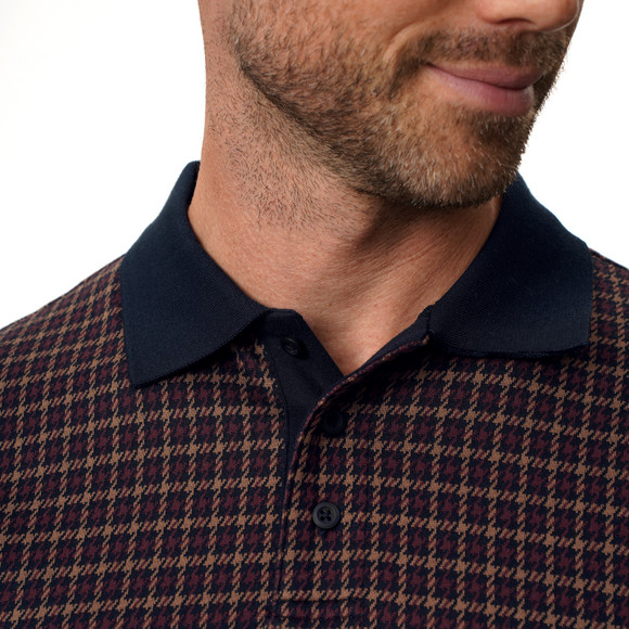 Herren Poloshirt mit Allover-Muster