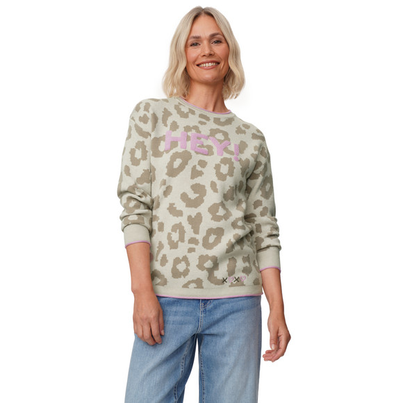 Damen Strickpullover im Leo-Look