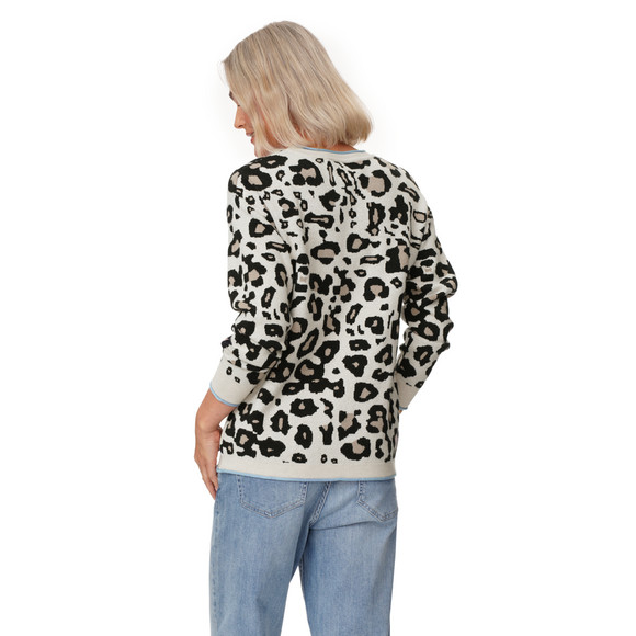 Damen Strickpullover im Leo-Look