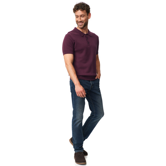 Herren Strickpoloshirt aus Baumwolle