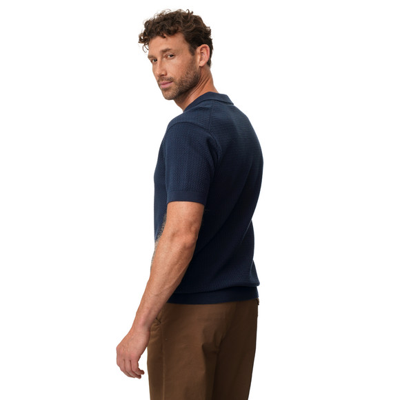 Herren Strickpoloshirt aus Baumwolle