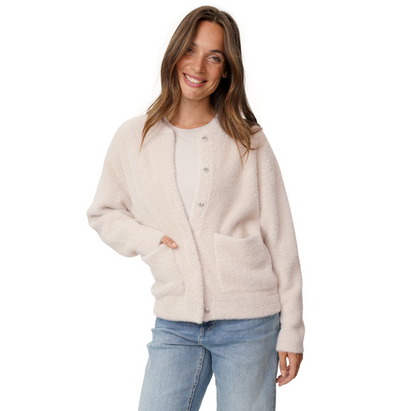 Damen Strickjacke mit Druckknopfleiste