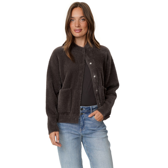 Damen Strickjacke mit Druckknopfleiste