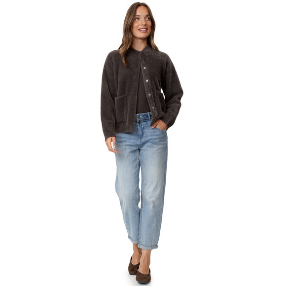 Damen Strickjacke mit Druckknopfleiste