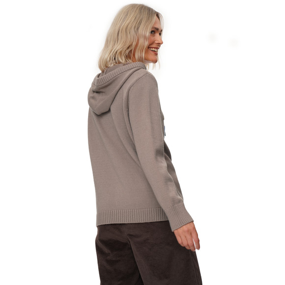 Damen Strickpullover mit Frottee-Applikation