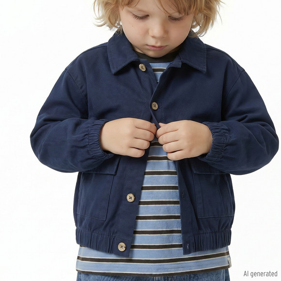 Jungen Hemdjacke mit Knopfleiste